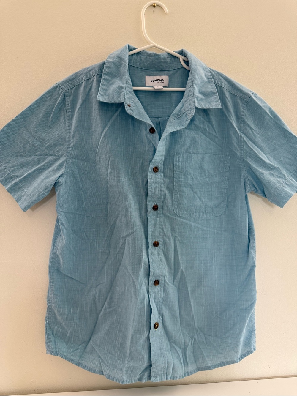 Sonoma Boys Light Blue Short-Sleeve Button-Up Shirt